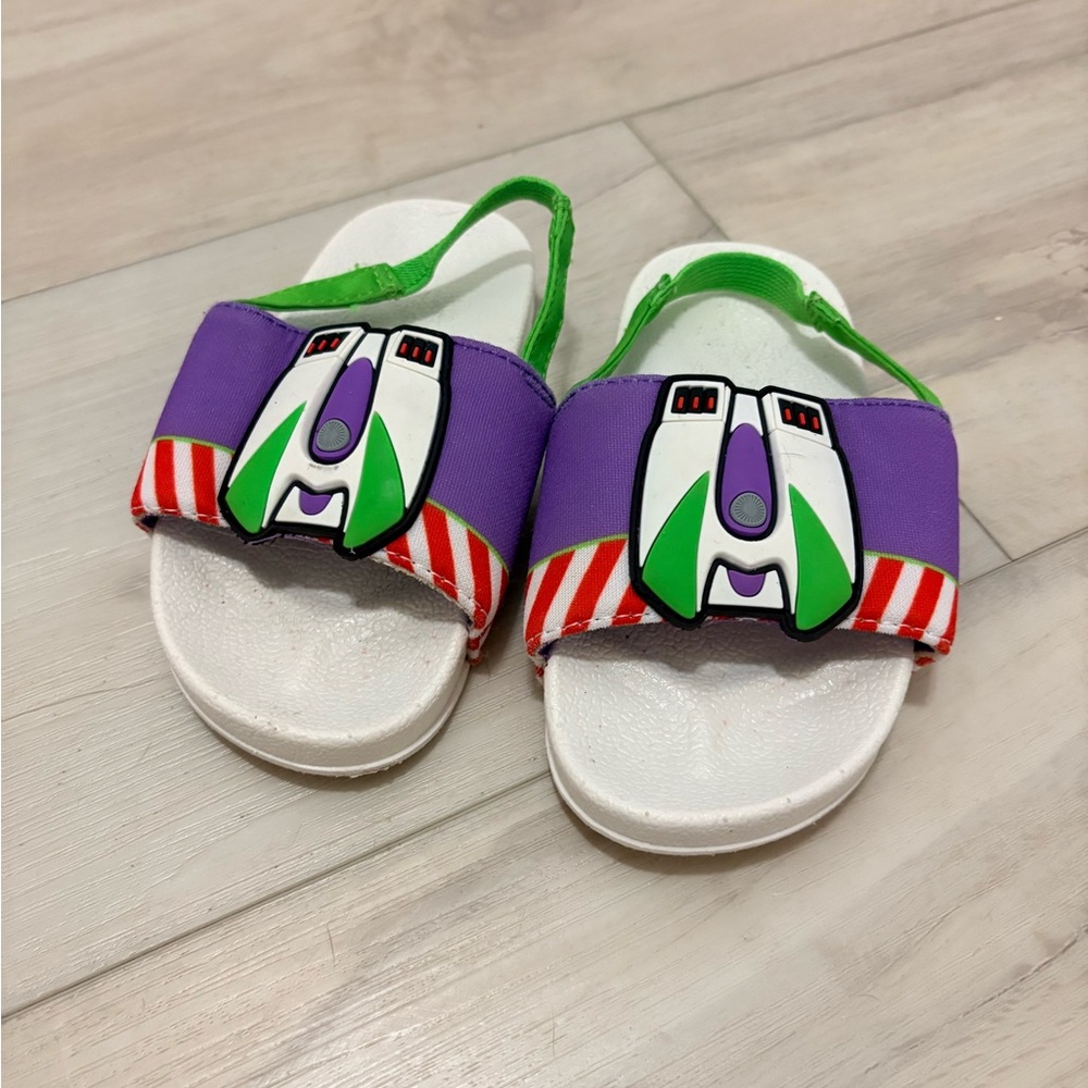 Kids Buzz Lightyear Sandals - Purple and Green